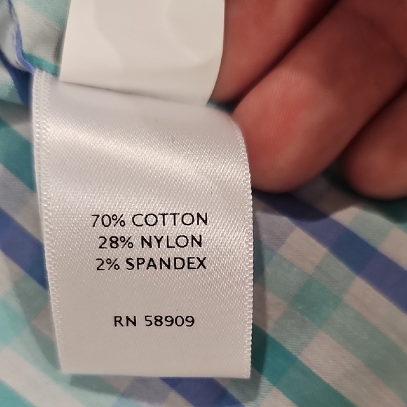 Class Club Blue and Green Casual Button Down Shirt - Picture 5 of 7